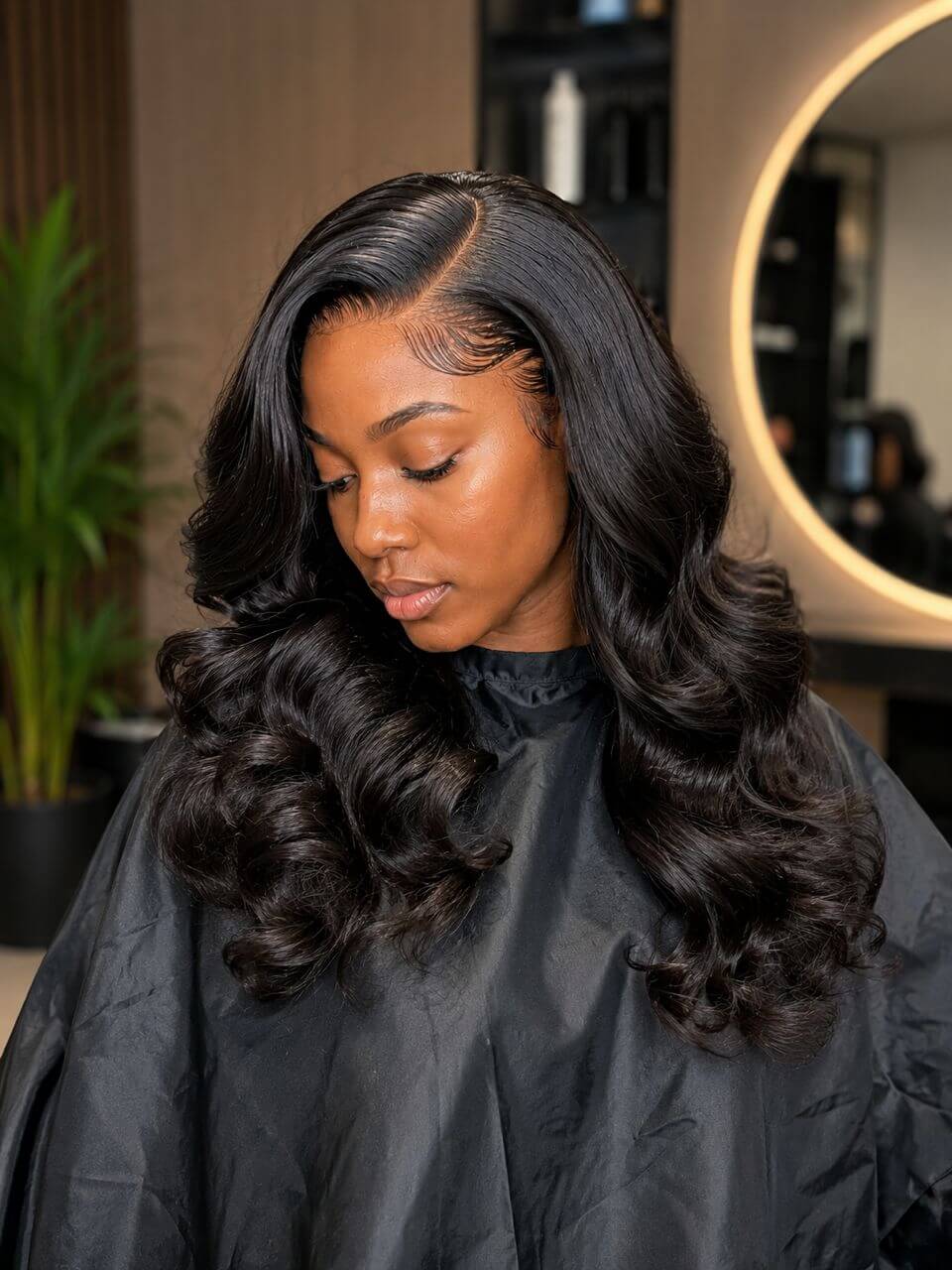 Professional wig styling by Peerless Beauty