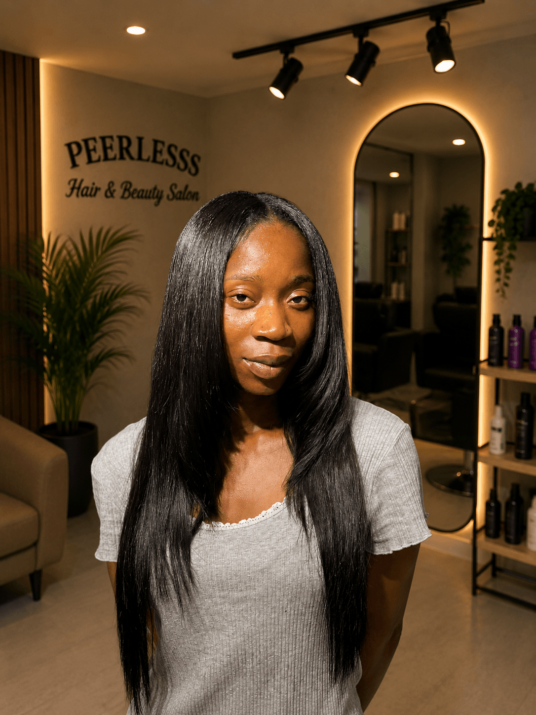 Elegant salon hairstyle by Peerless Beauty