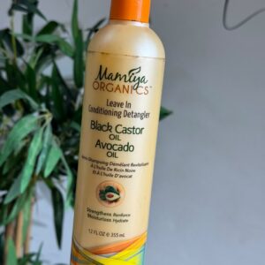 Mamiya Organics Leave-In Conditioning Detangler — Black Castor & Avocado Oil, 355ml