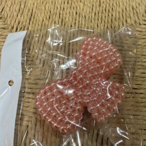 Pearl / Beaded Bow Claw Clips (Pink, 2-Pack)