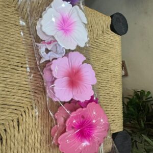 Hibiscus Flower Hair Claw Clips (Pink & Purple Set)