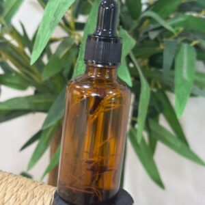 Amber Glass Dropper Bottle with Hair Oil / Serum